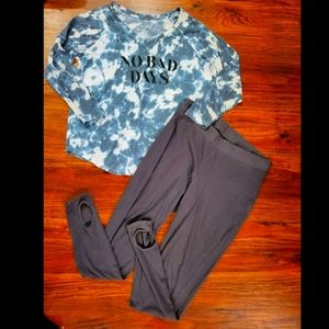 Torrid Long Sleeve and Premium Stirrup Leggings Outfit Set
